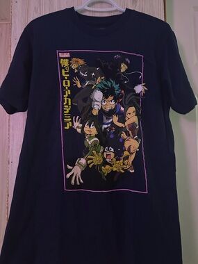 My Hero Academia Black Graphic Short Sleeve Tee